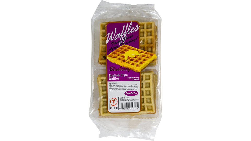 Quix English Waffles, Blueberry, 6 Piece. (Photo: Amazon SG)