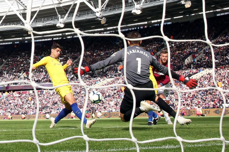 Clean sheet: Fabianski celebrated his first shutout of the season against Chelsea: REUTERS