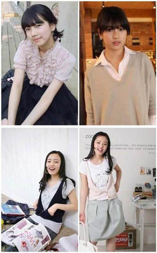 韓國女偶像歌手過去當網店模特時的照片