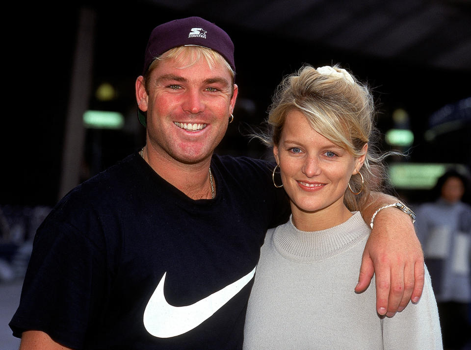 Shane Warne and Simone Callahan in 1995