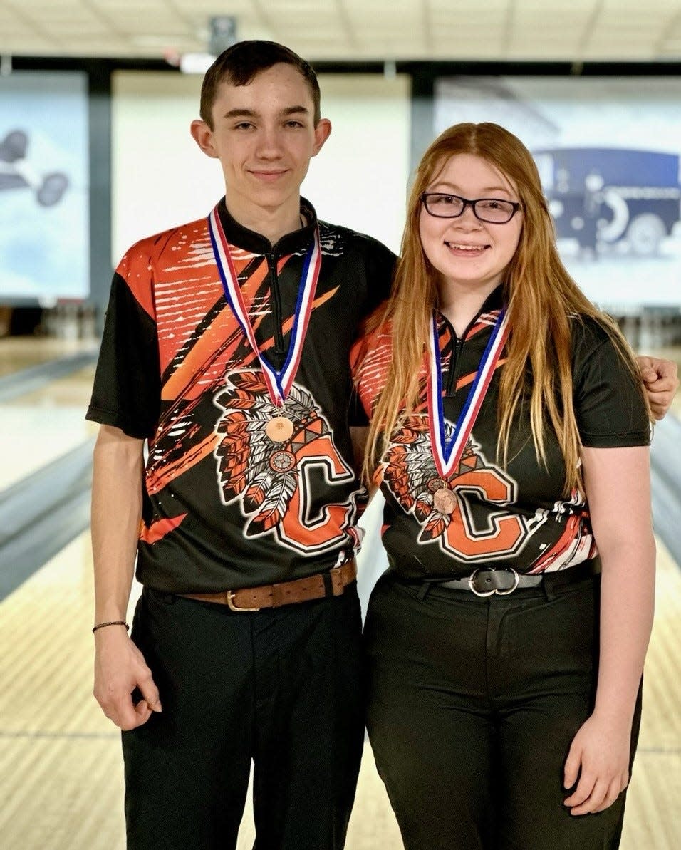 Cheboygan seniors Cole Swanberg and Izzy Portman both earned medals by qualifying for the match play round at the MHSAA Division 3 singles bowling state finals in Jackson on Saturday.