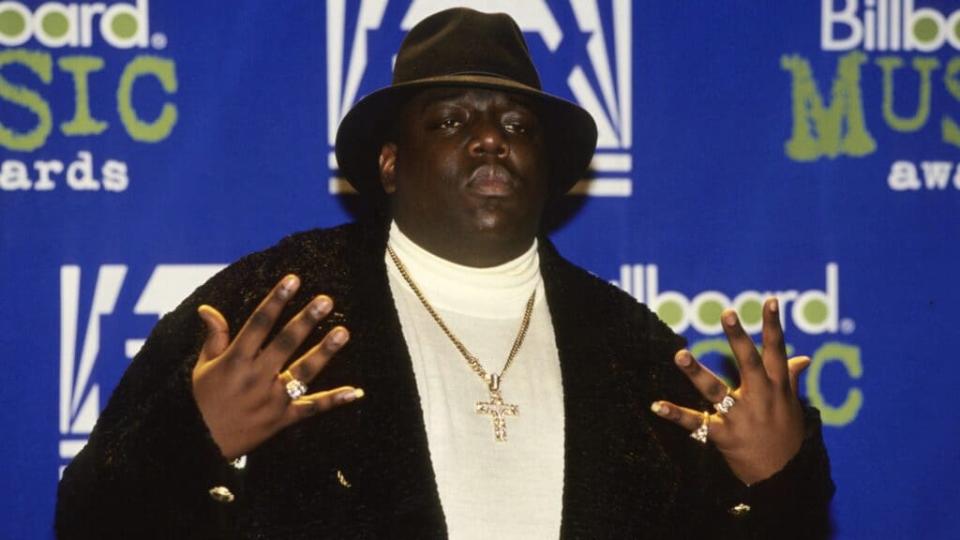 American rapper Notorious BIG (born Christopher Wallace) attends the 1995 Billboard Music Awards, New York, New York, December 6, 1996. (Photo by Larry Busacca/WireImage)