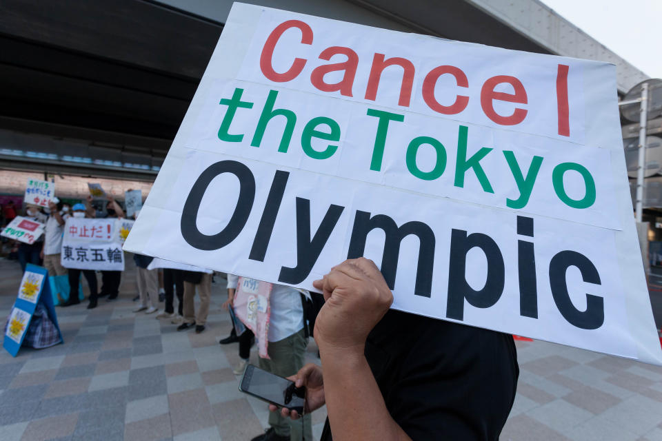 Japanese citizens aren't big on hosting the Olympics. Nobody really is these days. (Photo by Damon Coulter/SOPA Images/LightRocket via Getty Images)