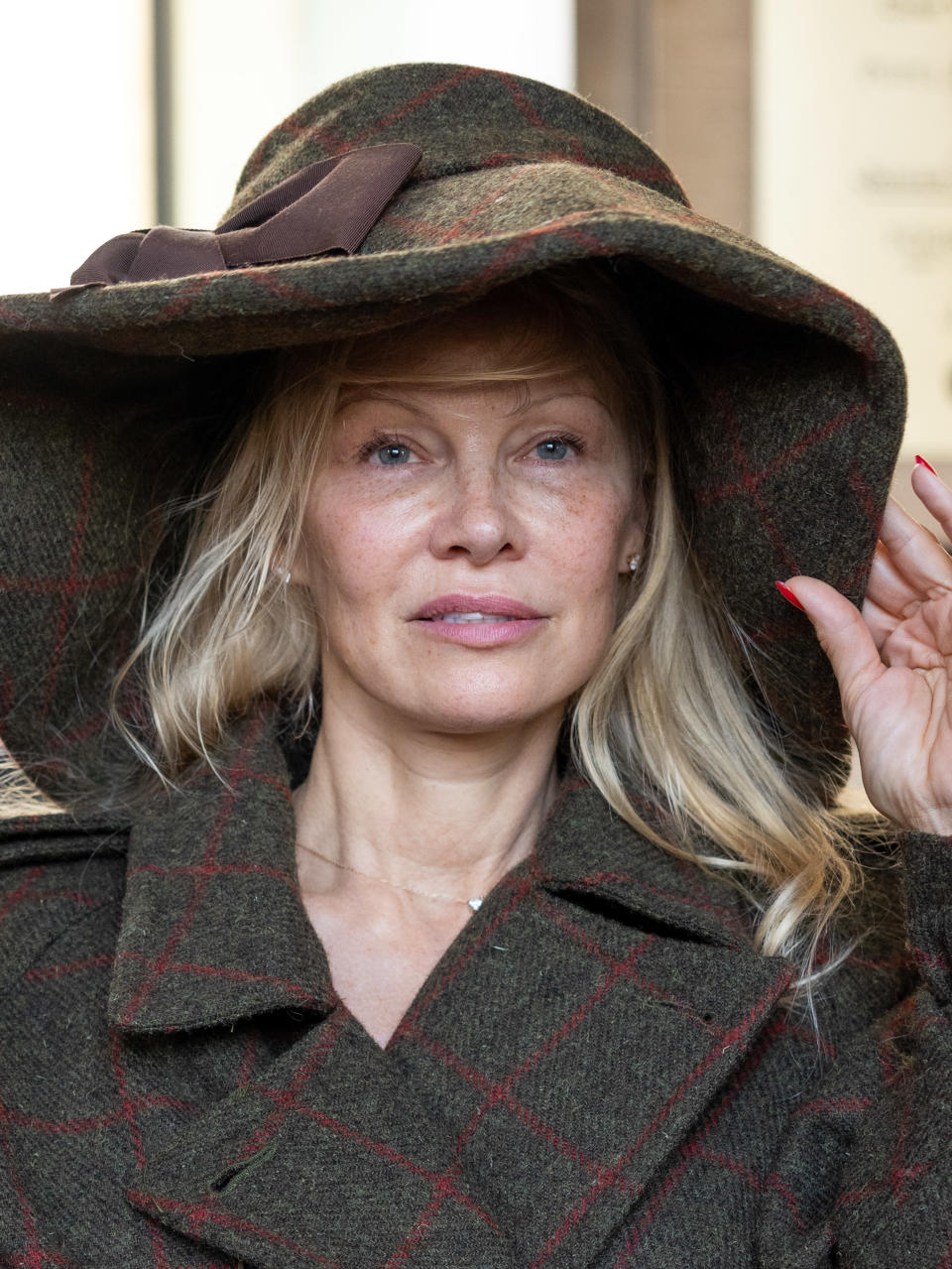 PARIS, FRANCE - SEPTEMBER 30: Pamela Anderson attends the Vivienne Westwood Womenswear Spring/Summer 2024 show as part of Paris Fashion Week  on September 30, 2023 in Paris, France. (Photo by Arnold Jerocki/Getty Images)