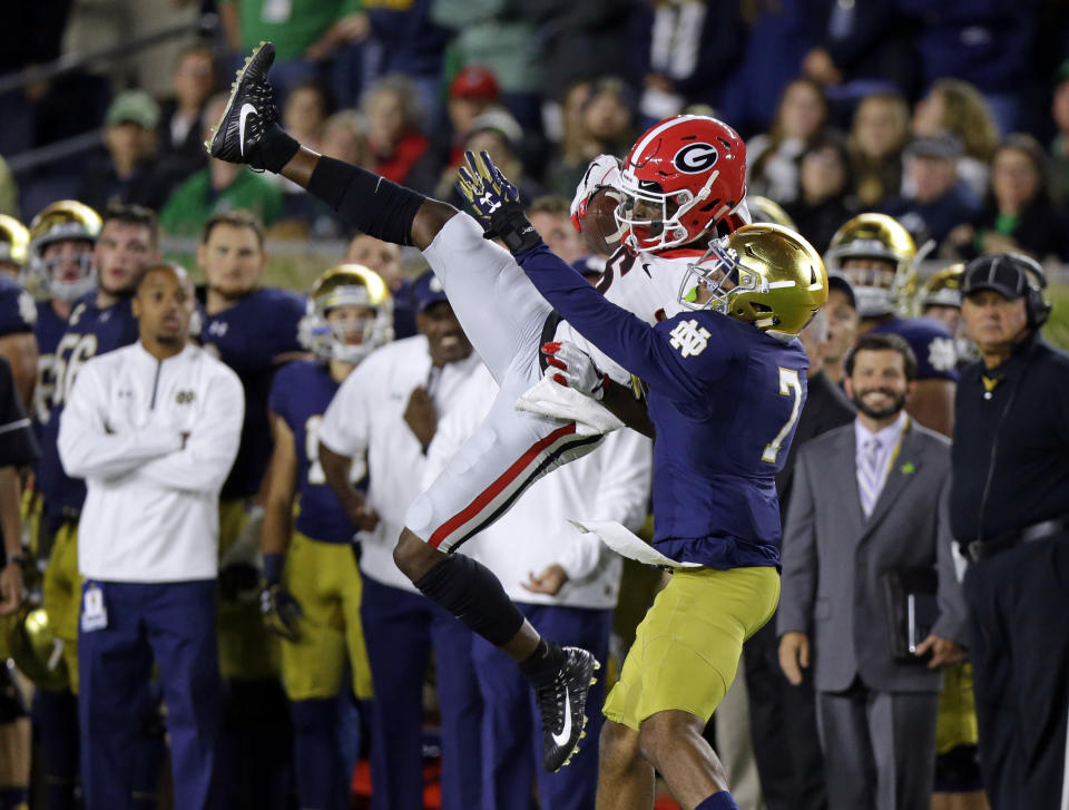 Nick Watkins began the 2017 season as a starter for the Irish. (AP Photo/Michael Conroy)