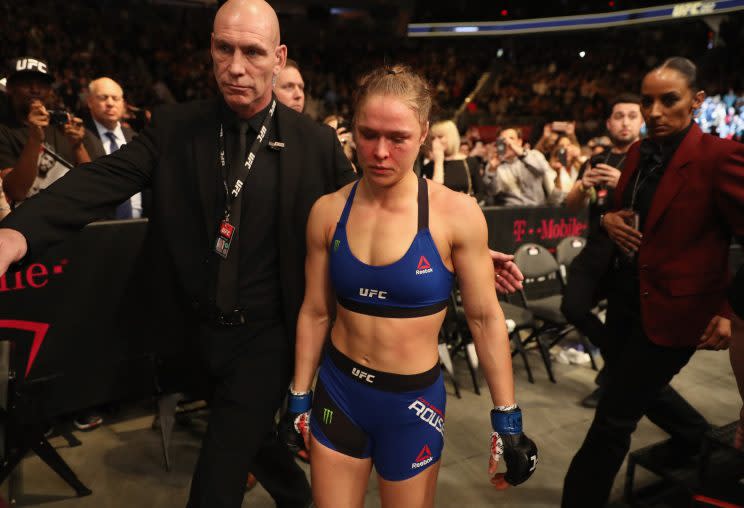 Will Ronda Rousey retire after a second straight devastating knockout loss? (Getty)