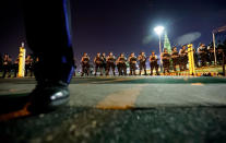 <p>Law enforcement blocks the road during a protest in Philadelphia, Tuesday, July 26, 2016, during the second day of the Democratic National Convention. (Photo: Alex Brandon/AP)</p>