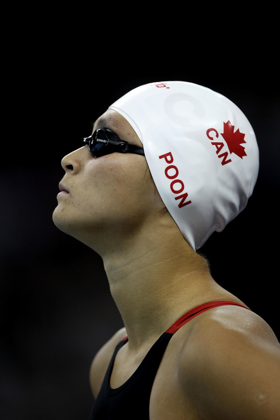 <b>Victoria Poon - Canada - Freestyle Swimmer</b><br> Victoria Poon of Canada looks on before the Women's 50m Freestyle Semi Final during Day Fifteen of the 14th FINA World Championships at the Oriental Sports Center on July 30, 2011 in Shanghai, China. (Photo by Clive Rose/Getty Images)