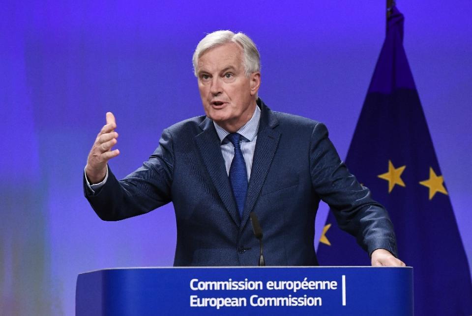 The EU’s chief Brexit negotiator Michel Barnier has warned the UK will lose ‘passporting’ rights after March 2019 (AFP/EMMANUEL DUNAND)