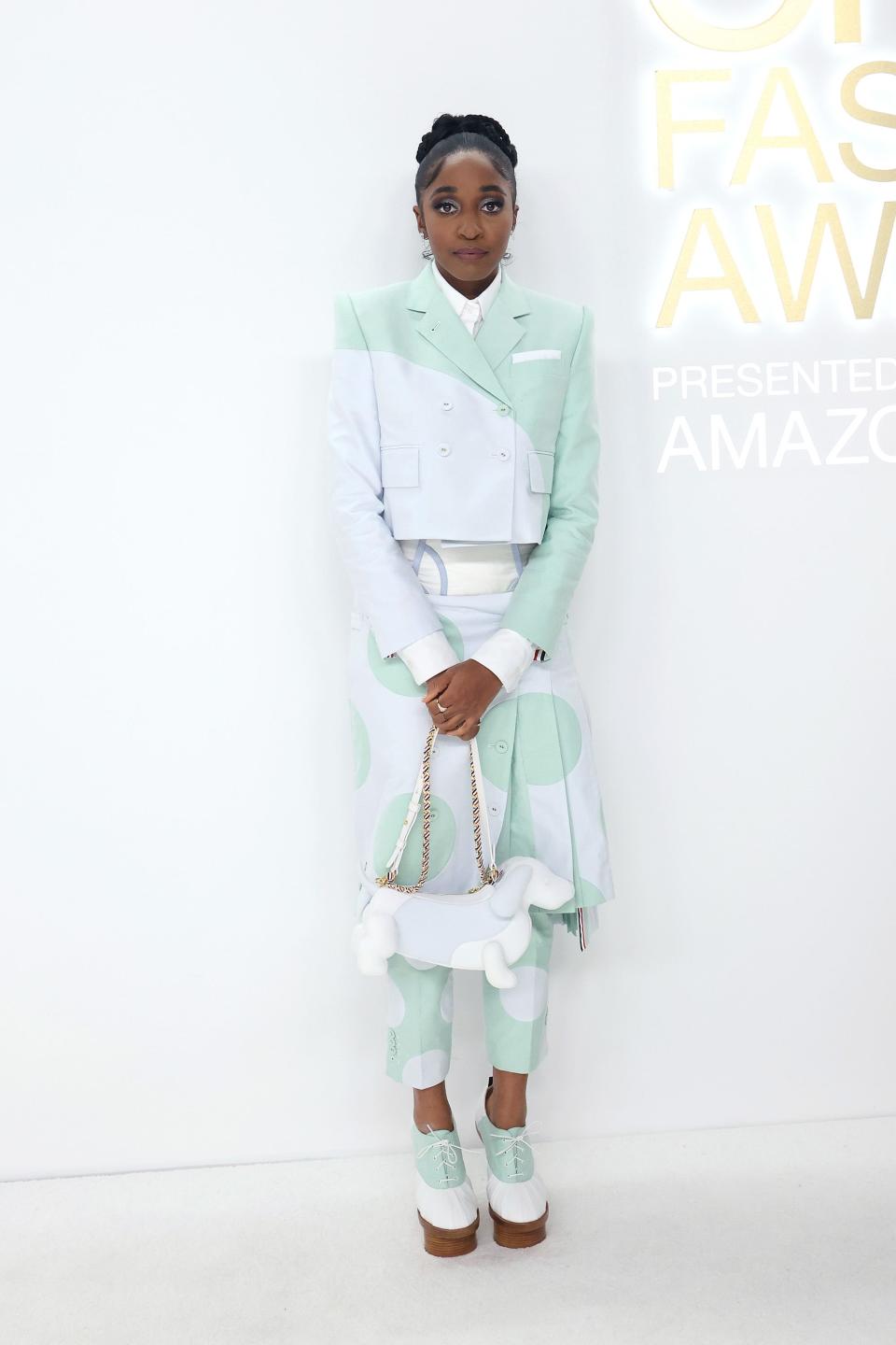 Ayo Edebiri at the the 2022 CFDA Awards in November 2022.