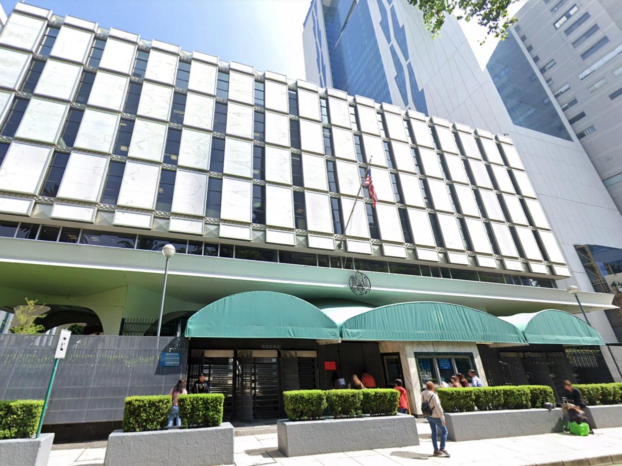 An exterior view of the US Embassy in Mexico City (Google)