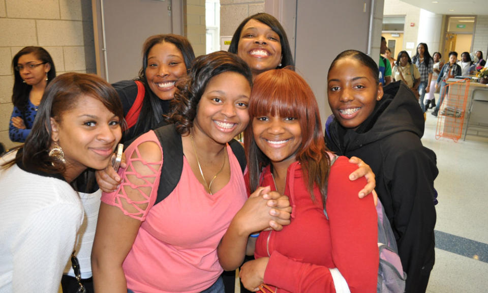 Janice Jackson (in the back) served as principal of George Westinghouse College Prep High School in Chicago before moving into administration. (Hope Chicago)