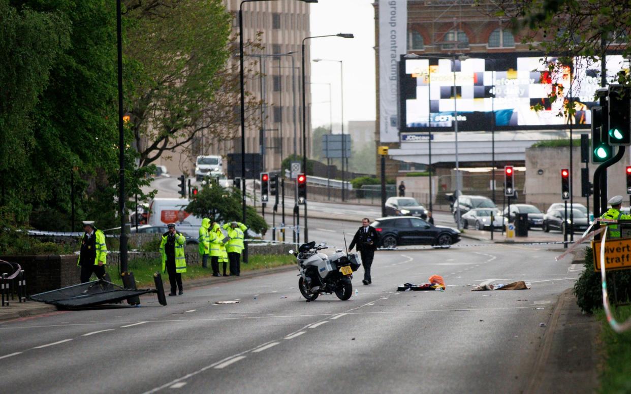 The A4 West Cromwell Road Westbound, a major road through Earls Court, was closed - Jamie Lorriman