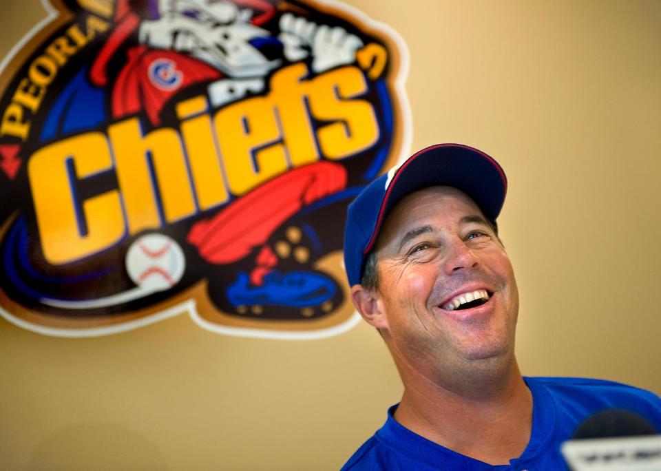 Hall of Fame pitcher Greg Maddux returned to Peoria in 2010 to have his uniform number retired by the Midwest League's Peoria Chiefs.