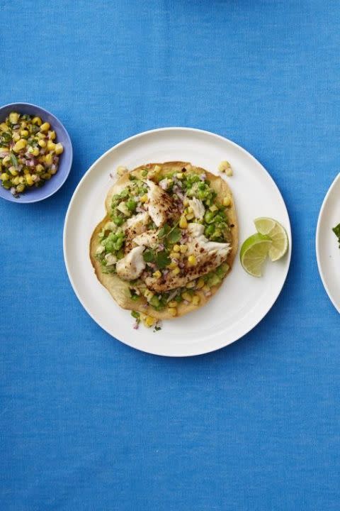 Blackened Fish and Avocado Tostadas