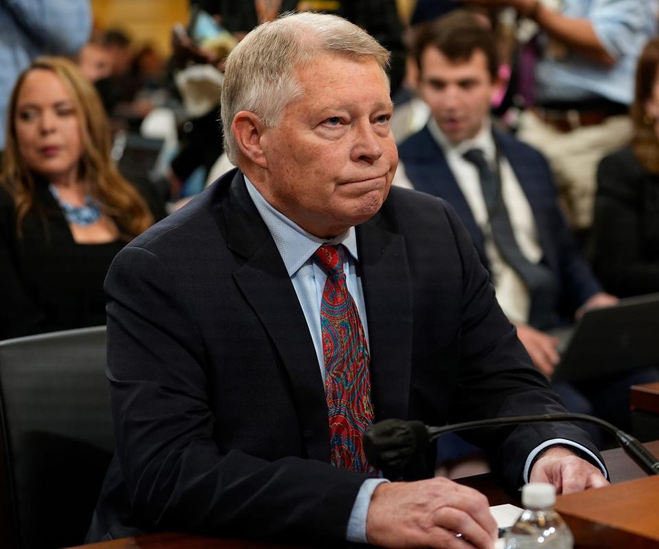 J. Michael Luttig, retired judge for the U.S. Court of Appeals for the Fourth Circuit and informal adviser to Mike Pence, is pictured before testifying on June 16, 2022, before the House Select Committee investigating the Jan. 6 attack on the Capitol.