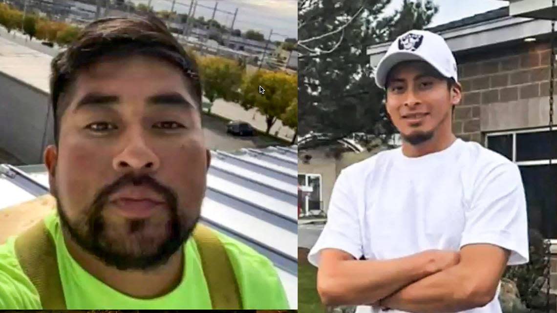 Mario Sontay Tzi, 32, left, and Mariano “Alex” Coc Och, 24, were two of the people killed in the collapse of a hangar at the Boise Airport. They had moved to Idaho from Guatemala to work in construction. “They were living the American Dream,” their lawyer said. Serna & Associates/Provided