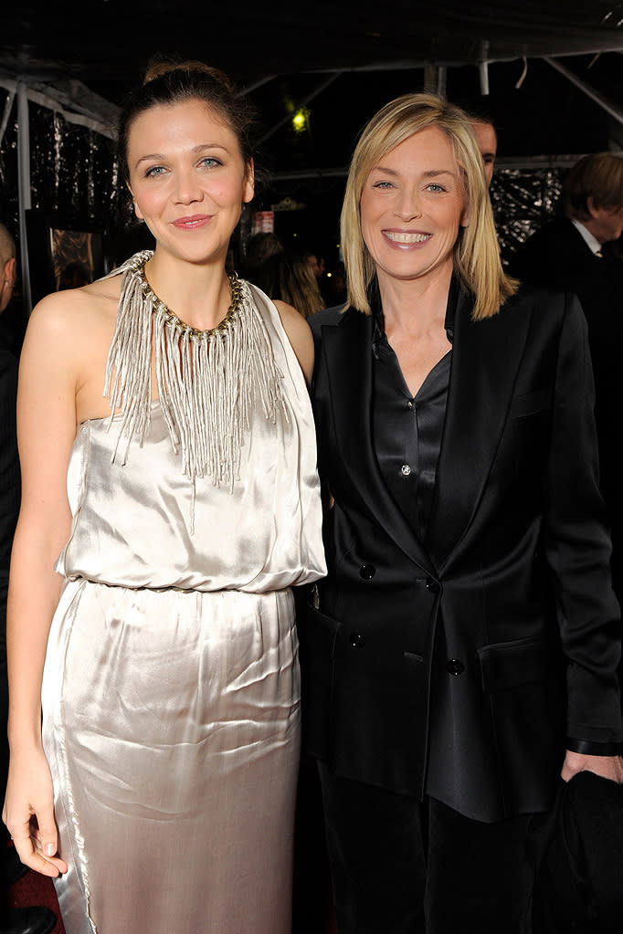 Crazy Heart LA Premiere 2009 Maggie Gyllenhaal Sharon Stone