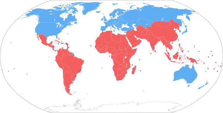 Mapa del Sur Global