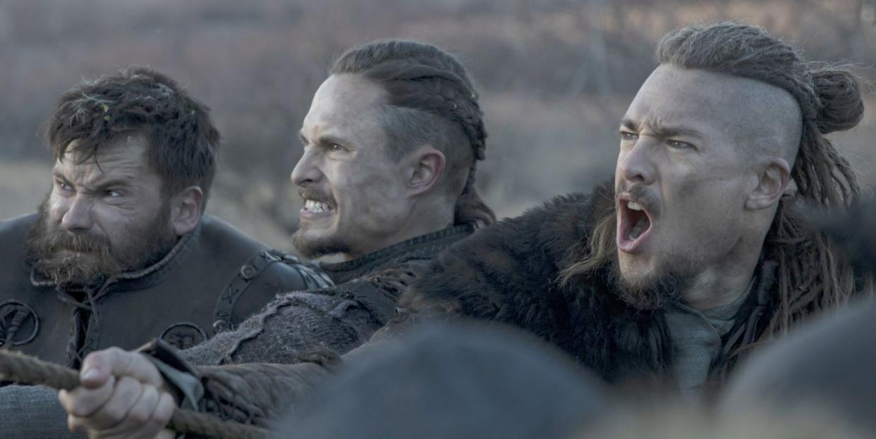 mark rowley , arnas fedaravicius and alexander dreymon, seven kings must die