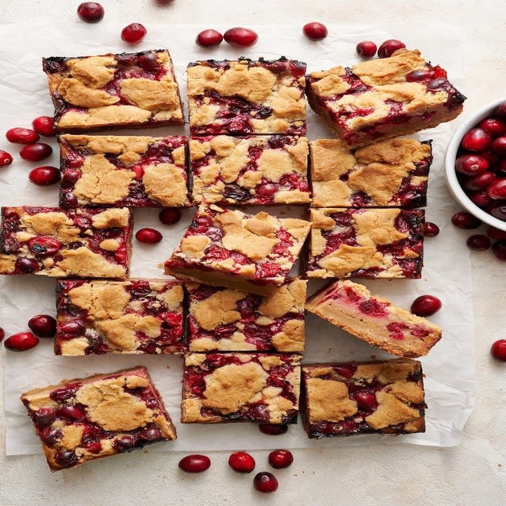 Cranberry crumb bars.