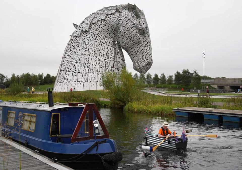 ‘Major Mick’ described the Kelpies as ‘breathtaking’ (Andrew Milligan/PA) (PA Wire)