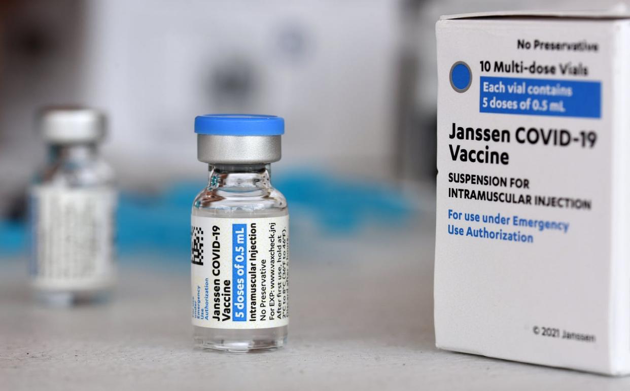 <span class="caption">The pause on the Johnson & Johnson vaccine was lifted on April 23, 2021. </span> <span class="attribution"><a class="link " href="https://www.gettyimages.com/detail/news-photo/johnson-johnson-covid-19-vial-and-box-seen-at-a-vaccination-news-photo/1232239576?adppopup=true" rel="nofollow noopener" target="_blank" data-ylk="slk:SOPA Images/Light Rocket via Getty Images;elm:context_link;itc:0;sec:content-canvas"> SOPA Images/Light Rocket via Getty Images</a></span>