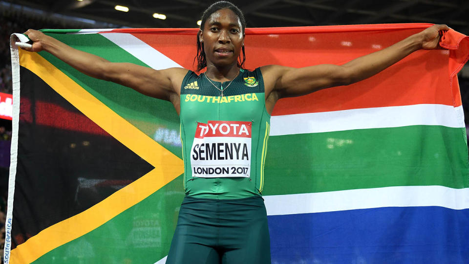 Caster Semenya at the 2017 World Championships. (Photo by Matthias Hangst/Getty Images)