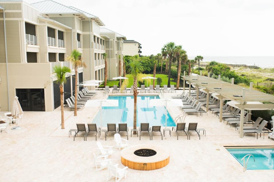 A photo of the modern Jekyll Club Island Resort on Jekyll Island, Georgia.