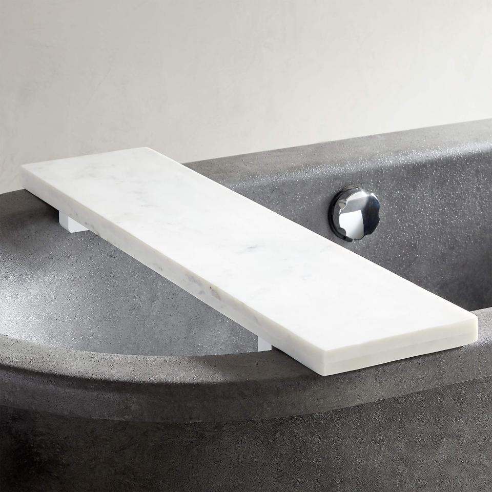 White Marble Bath Caddy