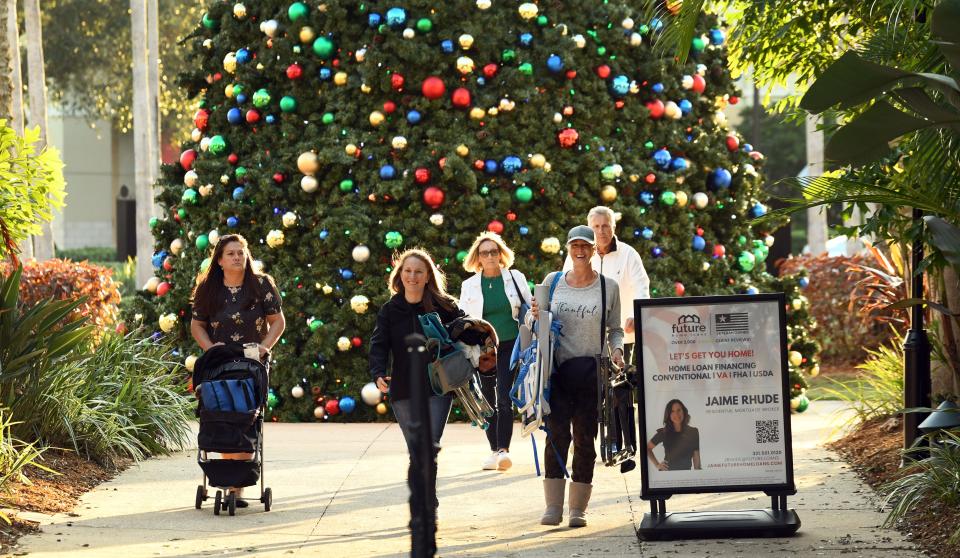 Holiday shopping scenes at The Avenue Viera. FDLE reminds shoppers to stay alert and park in well-lit areas, among other safety tips.