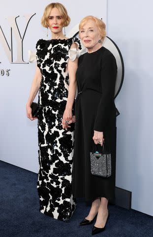 <p>Dia Dipasupil/Getty</p> (Left-right:) Sarah Paulson and Holland Taylor at the Tony Awards June 16