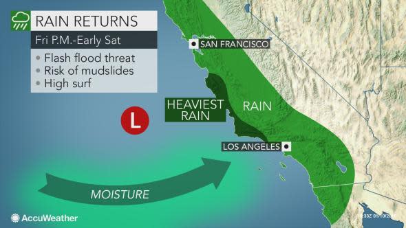 Static Cali Rain Friday PM to Sat