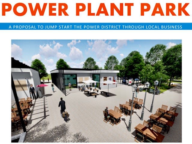An illustration from a Power Point presentation the Larson brothers, owners of the 4th Avenue Food Park, have sent to Gainesville city commissioners.