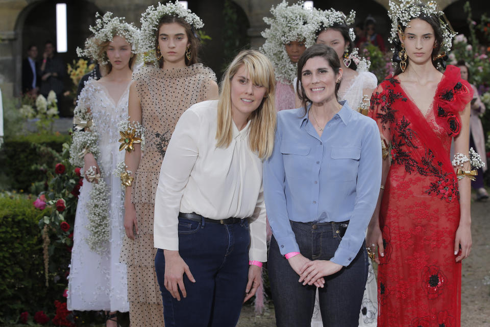 Some of the Mullleavys’ work at the Rodarte show for Paris Fashion Week 2017. (Photo: Getty Images)