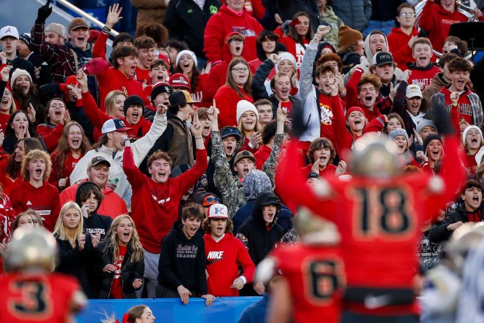 A massive crowd of Bullitt East supporters turned out at Kroger Field on Saturday to cheer the Chargers on to their first state championship.