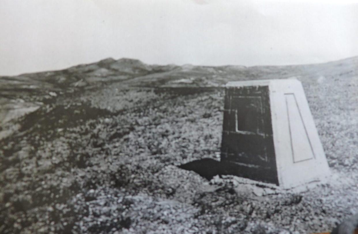 The Hugh Glass monument was originally placed on private ranchland near Lemmon, at the confluence of two forks of the Grand River. But it was later moved to make way for construction of a Bureau of Reclamation dam.