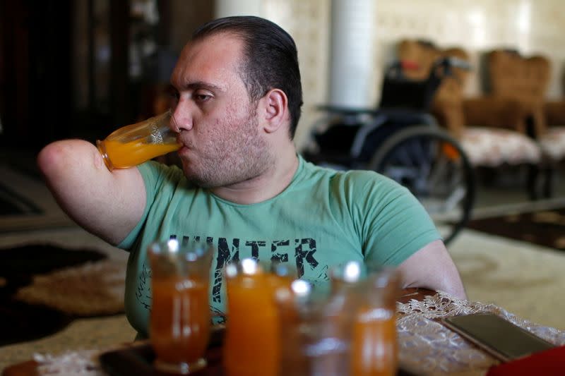 Gaza man with disabilities conquers karate