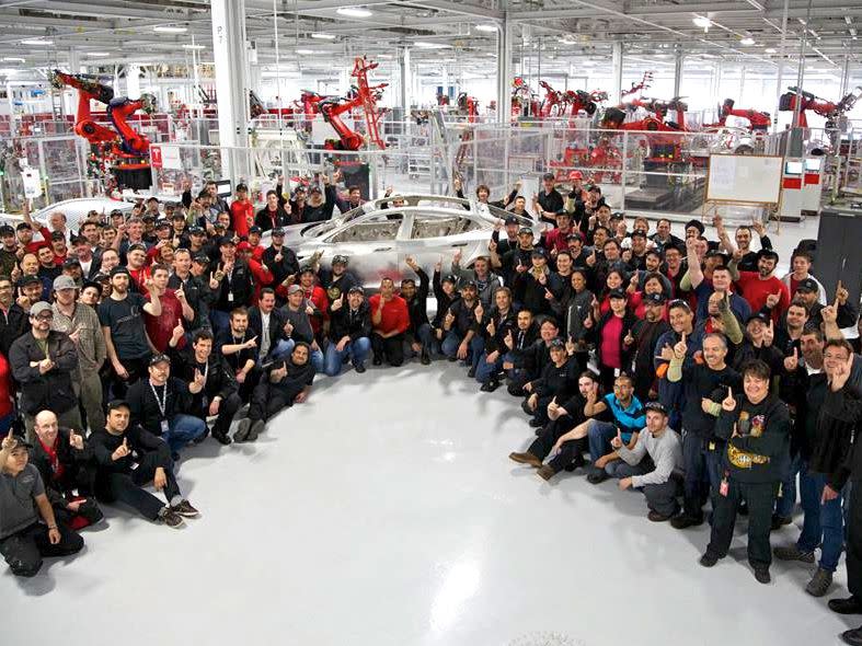 Tesla Factory Workers