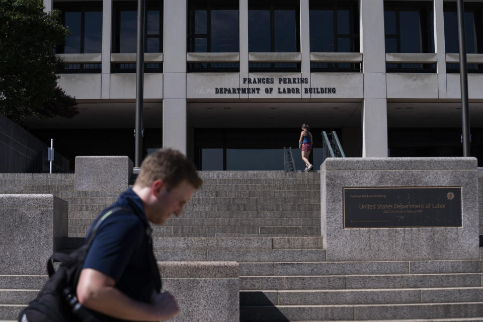 WASHINGTON, UNITED STATES - AUG 11: The United States Department of Labor building exterior in Washington, D.C., on Thursday Aug. 11, 2022. (Photo by Sarah Silbiger for The Washington Post via Getty Images)