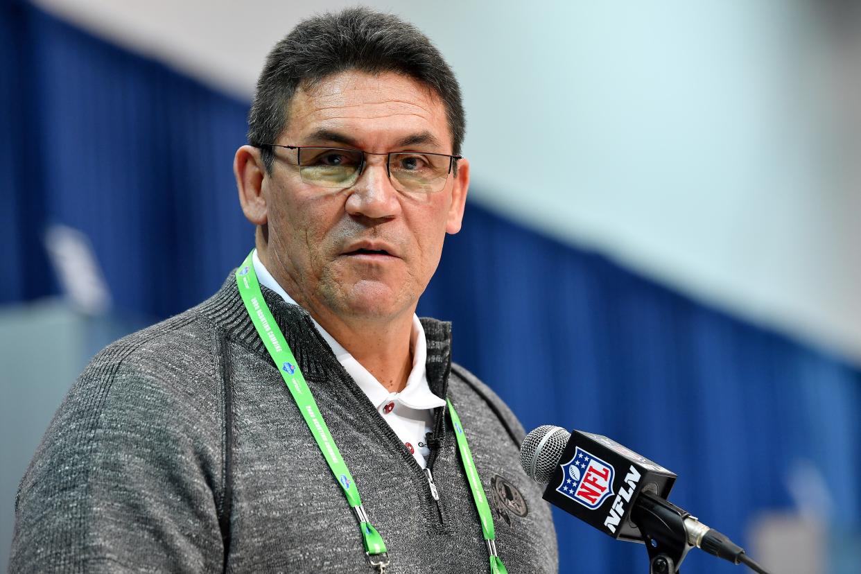 Ron Rivera, coach of the Washington Football Team, has completed his final round of chemotherapy for squamous cell carcinoma. (Getty Images)