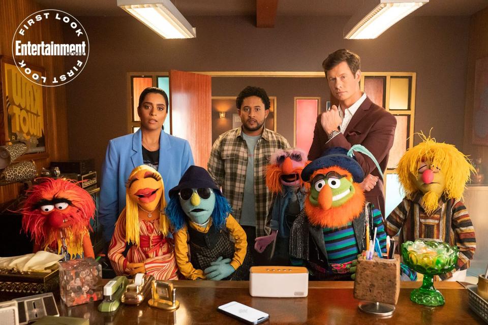 THE MUPPETS MAYHEM - "Track 5: Break on Through” (Disney/Mitch Haaseth) ANIMAL, LILLY SINGH, JANICE, ZOOT, TAHJ MOWRY, FLOYD PEPPER, ANDERS HOLM, DR. TEETH, LIPS