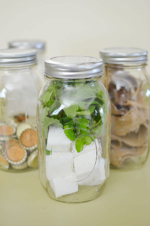 Another great idea is to fill a load of jars with everything you need to make soaps - your girlfriends are bound to love this gift. 