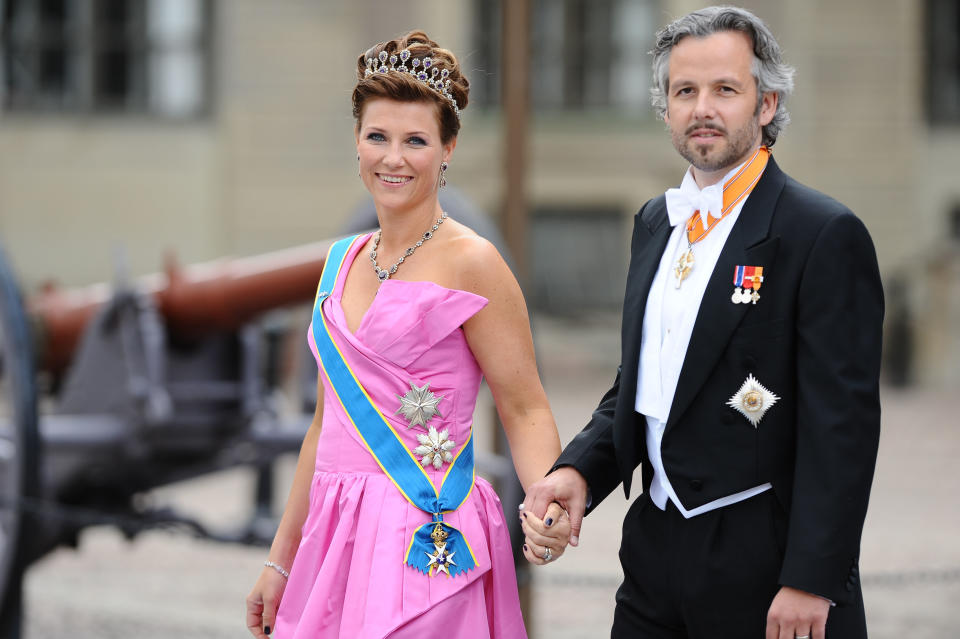 Princess Martha Louise of Norway and husband Mr Ari Behn attend the Wedding of Crown Princess Victoria of Sweden and Daniel Westling on June 19, 2010 in Stockholm, Sweden. (Photo by Stephane Cardinale/Corbis via Getty Images)