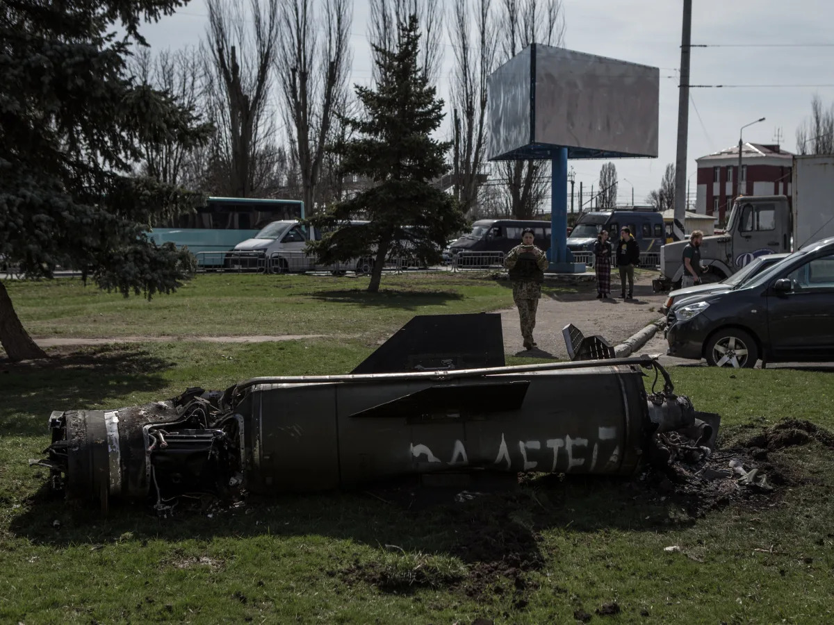 A Russian rocket that struck a Ukrainian train station and killed dozens of peop..