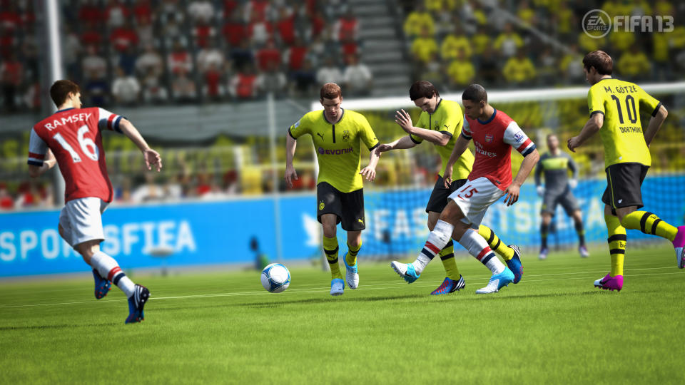 FIFA 13. Vastly improved artificial intelligence makes the solo game in this year’s installment far more chewy. The FIFA Ultimate Team mode has been changed to add online leagues and cups to ensure fans of EA’s official game keep playing even longer. As ever, it looks great, and the players' statistics and form are more realistic and up-to-date than ever.