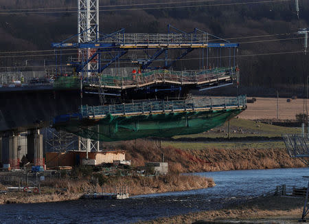 Construction takes place on the Western Peripheral Route in Aberdeen, Scotland, Britain January 17, 2018. REUTERS/Russell Cheyne