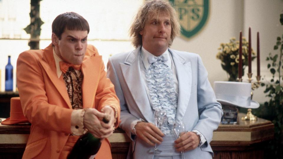 Jim Carrey and Jeff Daniels in Dumb and Dumber