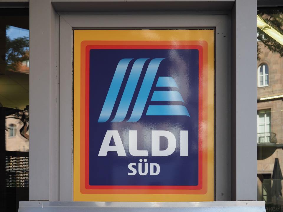 NUERNBERG, GERMANY - CIRCA JUNE 2022: Aldi Sued Storefront Sign