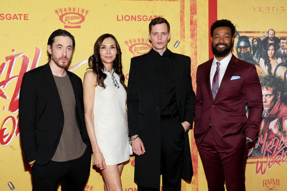 Andrew Koji, Famke Janssen, Bill Skarsgård, and Isaiah Mustafa attend the "Boy Kills World" US Premiere